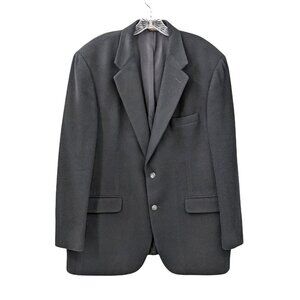 Bill Blass Blazer Sport Coat Mens 43R Black Camel Hair Single Vent Vintage